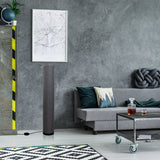 Lampe debout "Beate" Gray en métal et un souffleur de texte en gris, socket E27, lampe à manger pour salle à manger, salon, couloir ou bureau, environ 110 cm de haut
