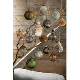 Boîte de 5 boules de Noël J-Line, décoration festive haut de gamme.