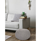 Tabouret de tricot pouf Ø 45 h 30 cm cm siège pouf tricot plancher