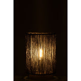 Lampe LED Cylindre Noir placée dans un salon moderne