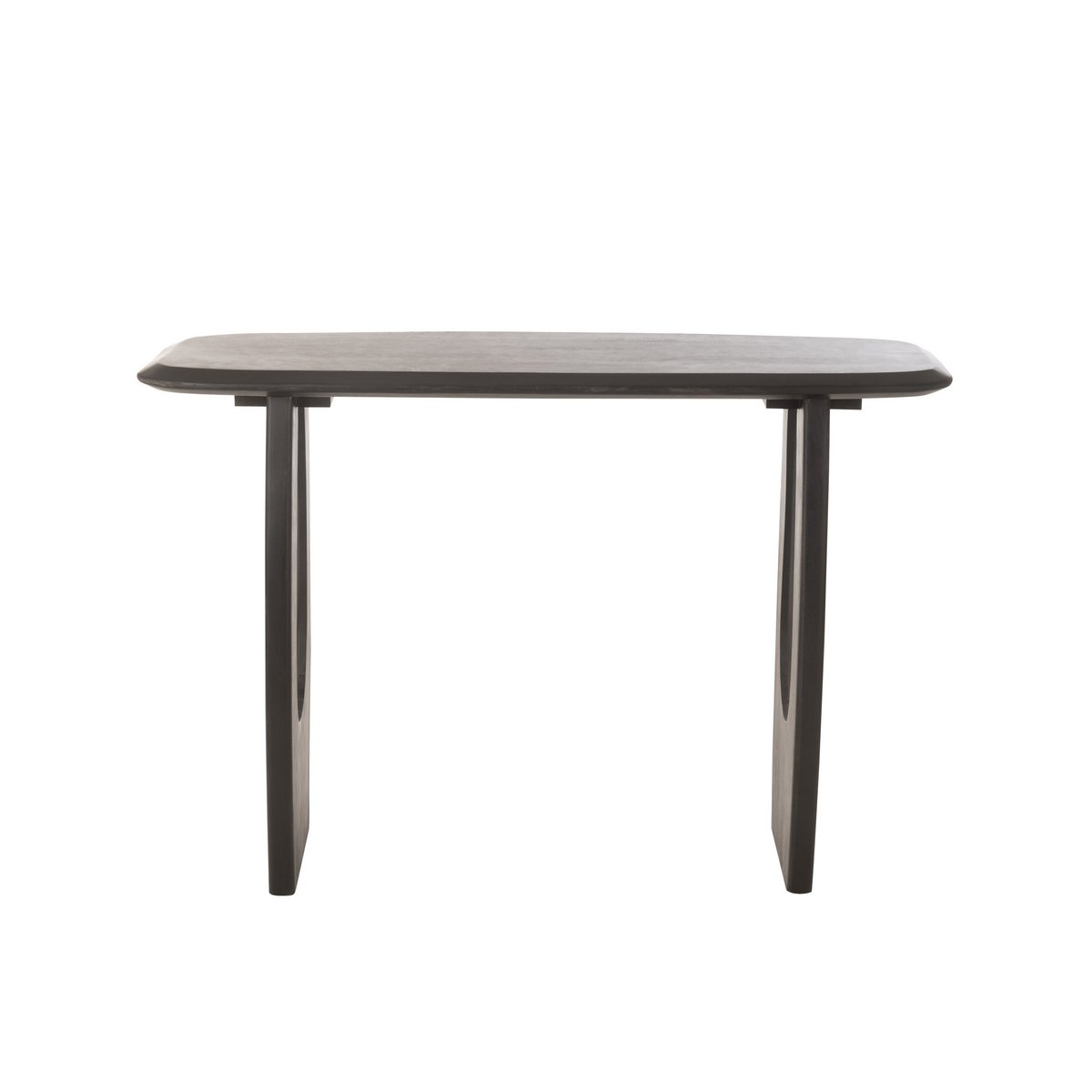 Détail du bois noir de la console J-Line Mark
