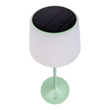 Lampe de batterie solaire "Emmi" 38 cm de haut, parapluie Ø 13 cm, métal dans la menthe et le plastique blanc, pour la zone extérieure, cct.