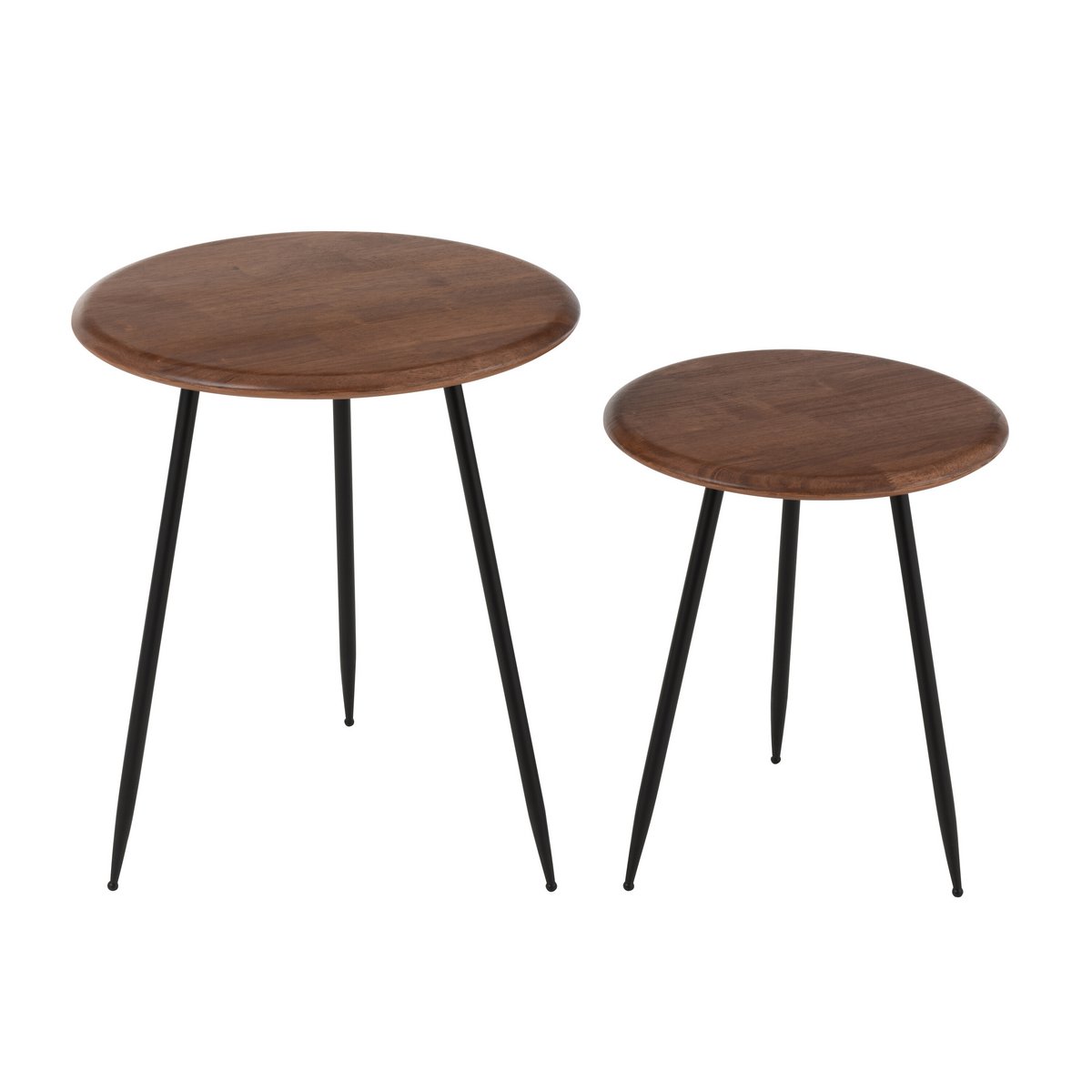 Table basse J-Line Neo en caoutchouc naturel et noir, vue 1