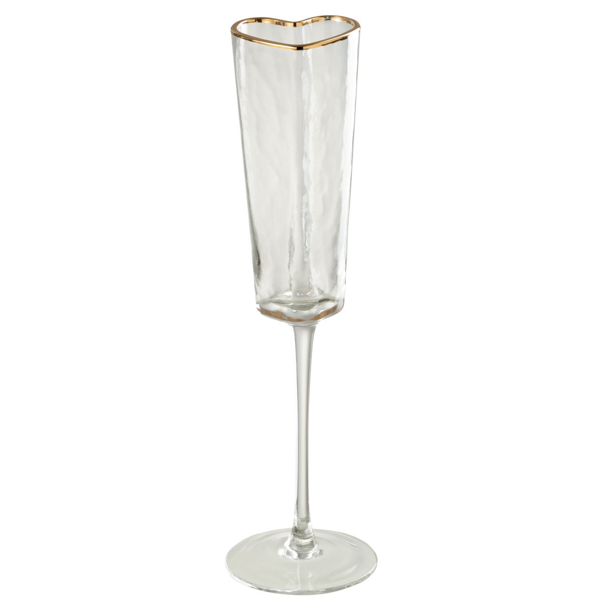 Ambiance festive avec le verre à champagne J-Line Coeur, parfait pour les célébrations.