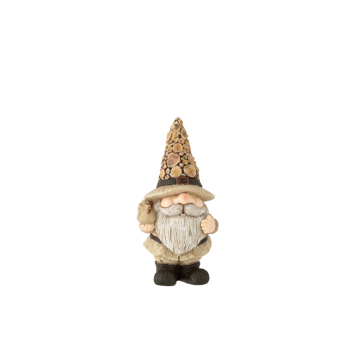 Figurine Gnome J-Line en bois et polyrésine, vue latérale