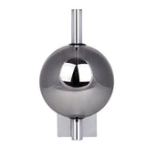 Lampe murale LED "Nova" Chrome en métal et verre de fumée, avec LED intégrée, 31,3 cm de haut