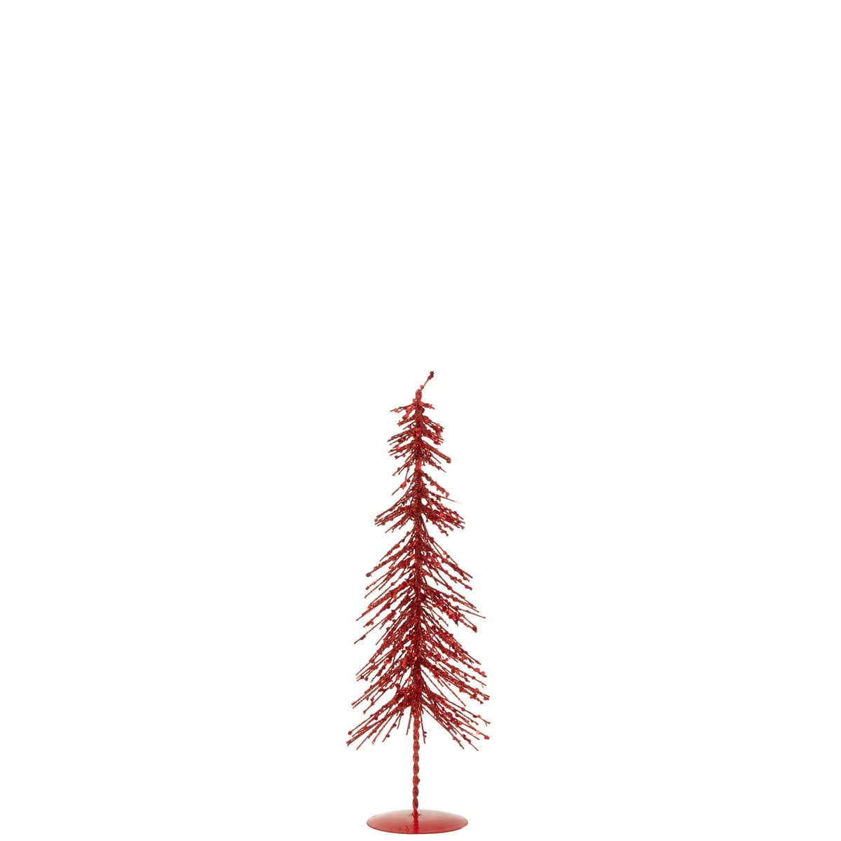 Sapin de Noël Paillettes Rouge J-Line - vue avant