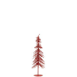 Sapin de Noël Paillettes Rouge J-Line - vue avant