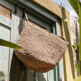 Panier mural UTARA Panier de rangement suspendu en raphia