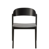 Chaise Laga J-Line en chêne noir, vue de face