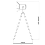 Lampe debout à trois pattes "en blanc avec version E27, 100-140 cm de haut, lampe pour le salon, la salle à manger ou le bureau