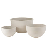Pot de fleurs rond J-Line en céramique blanche, élégant et moderne, diamètre 60 cm
