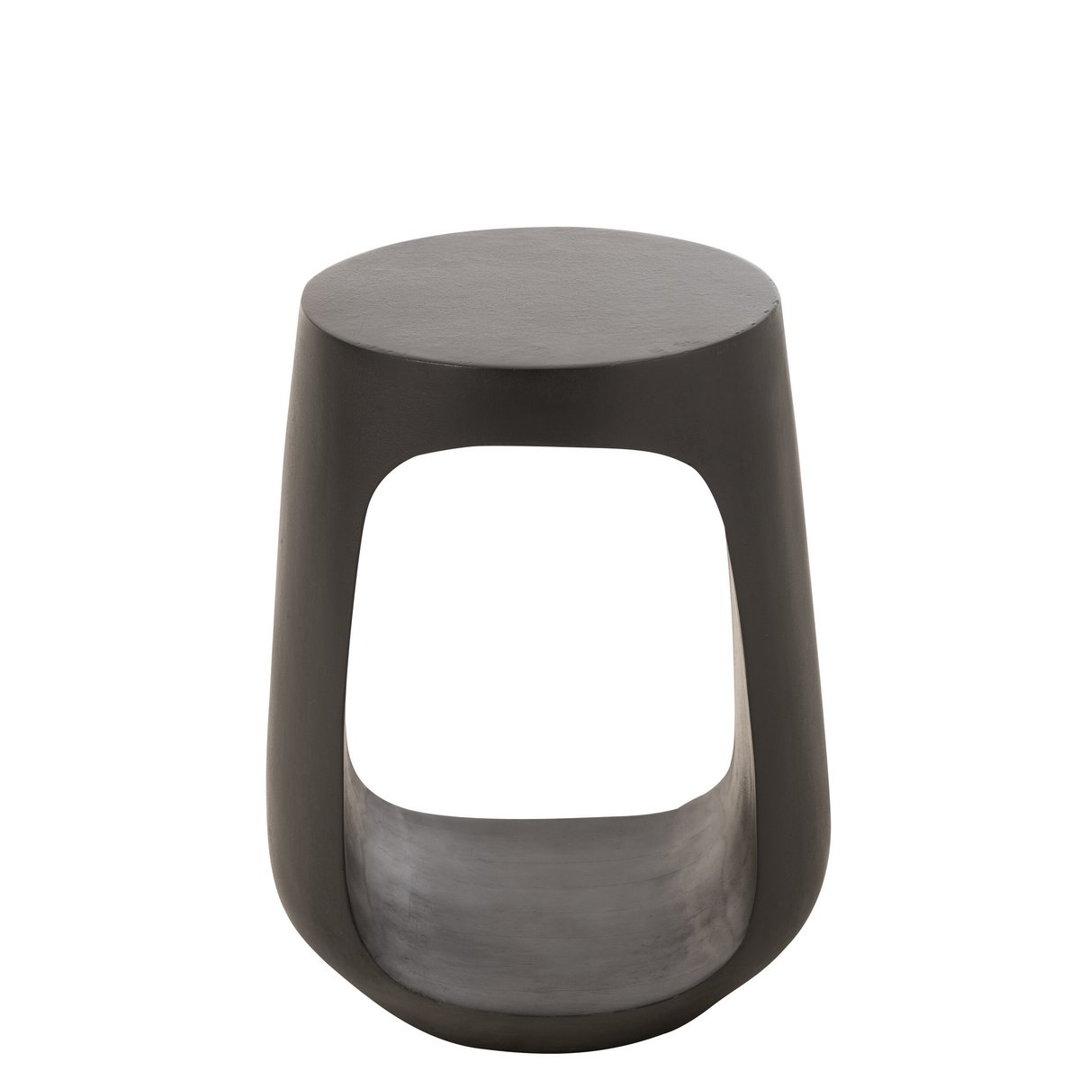 Table d'Appoint Pod en bois recyclé noir vue de face