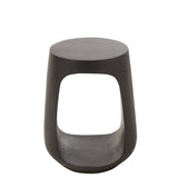 Table d'Appoint Pod en bois recyclé noir vue de face