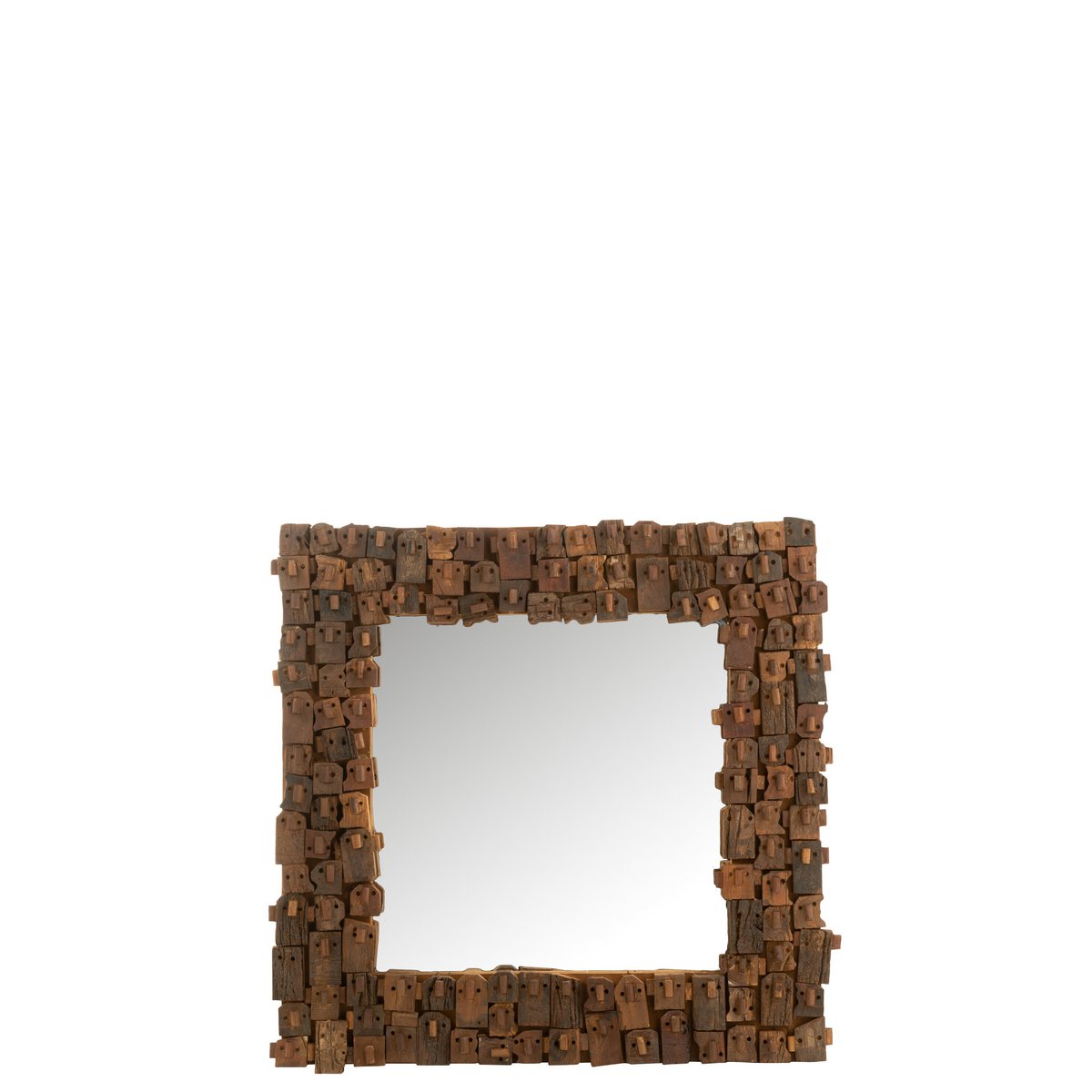 Miroir J-Line Syma en bois naturel, vue frontale