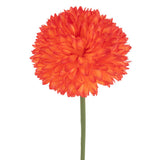 Chrysanthème artificiel orange de J-Line, vue frontale