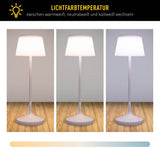 LED "Emmi" pour l'extérieur et à l'intérieur, lampe de table en métal et en plastique, avec des LED fermement construites, lampe à table à LED pour le balcon, la terrasse, le jardin, le salon, le jardin d'hiver, environ.