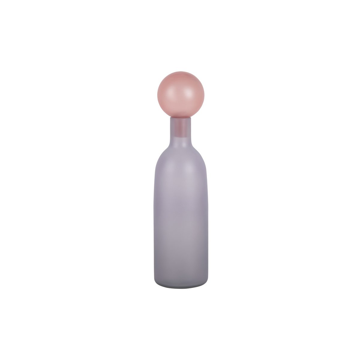 Vase Alegre en verre mauve avec forme unique et élégante