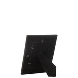Cadre photo Dita en bois, angle montrant la texture velours noir et or