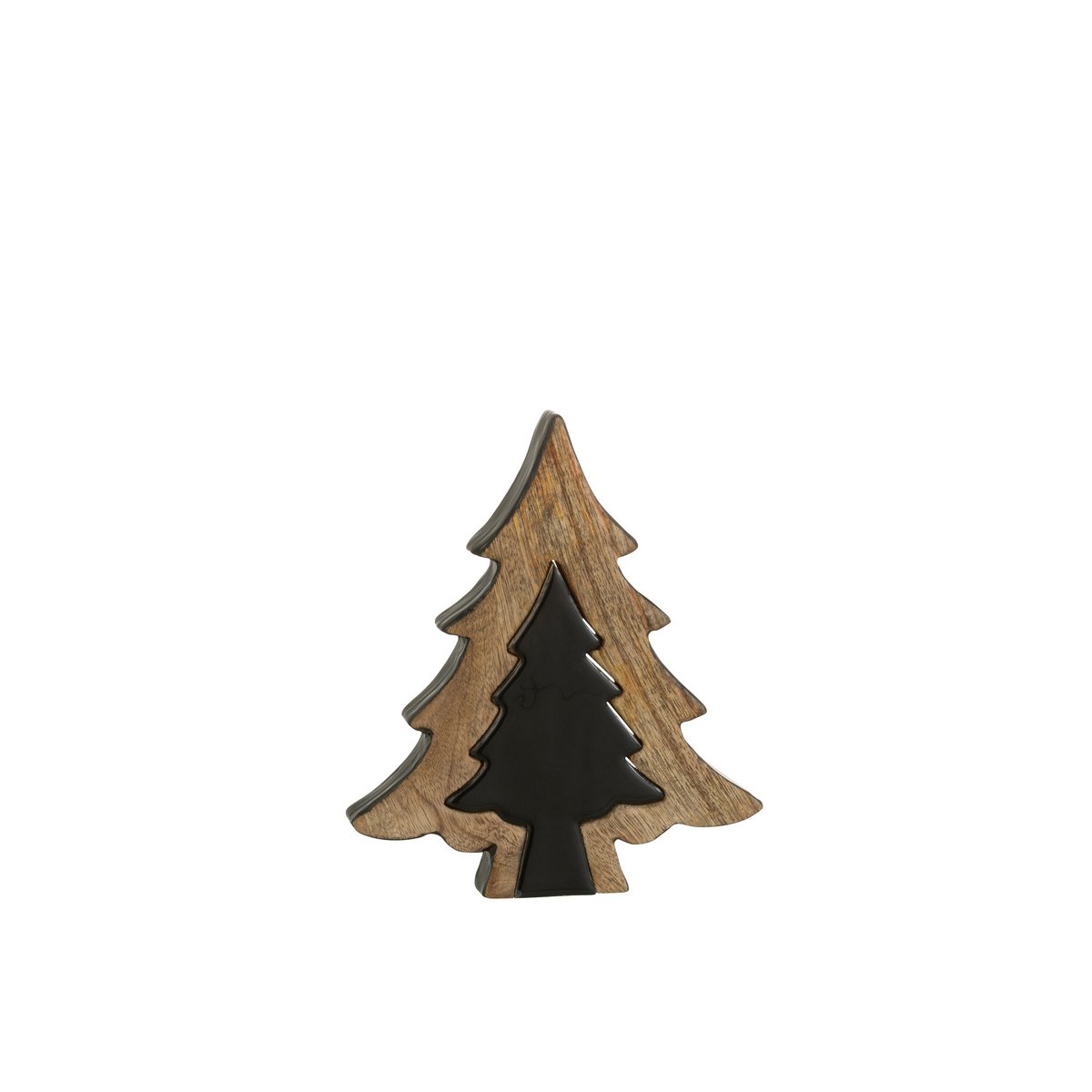 Arbre Puzzle en bois noir/naturel, ambiance scandinave dans un salon