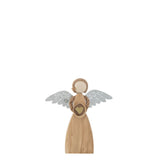 Figure Engel Heart en bois et métal marron de J-Line, vue de face
