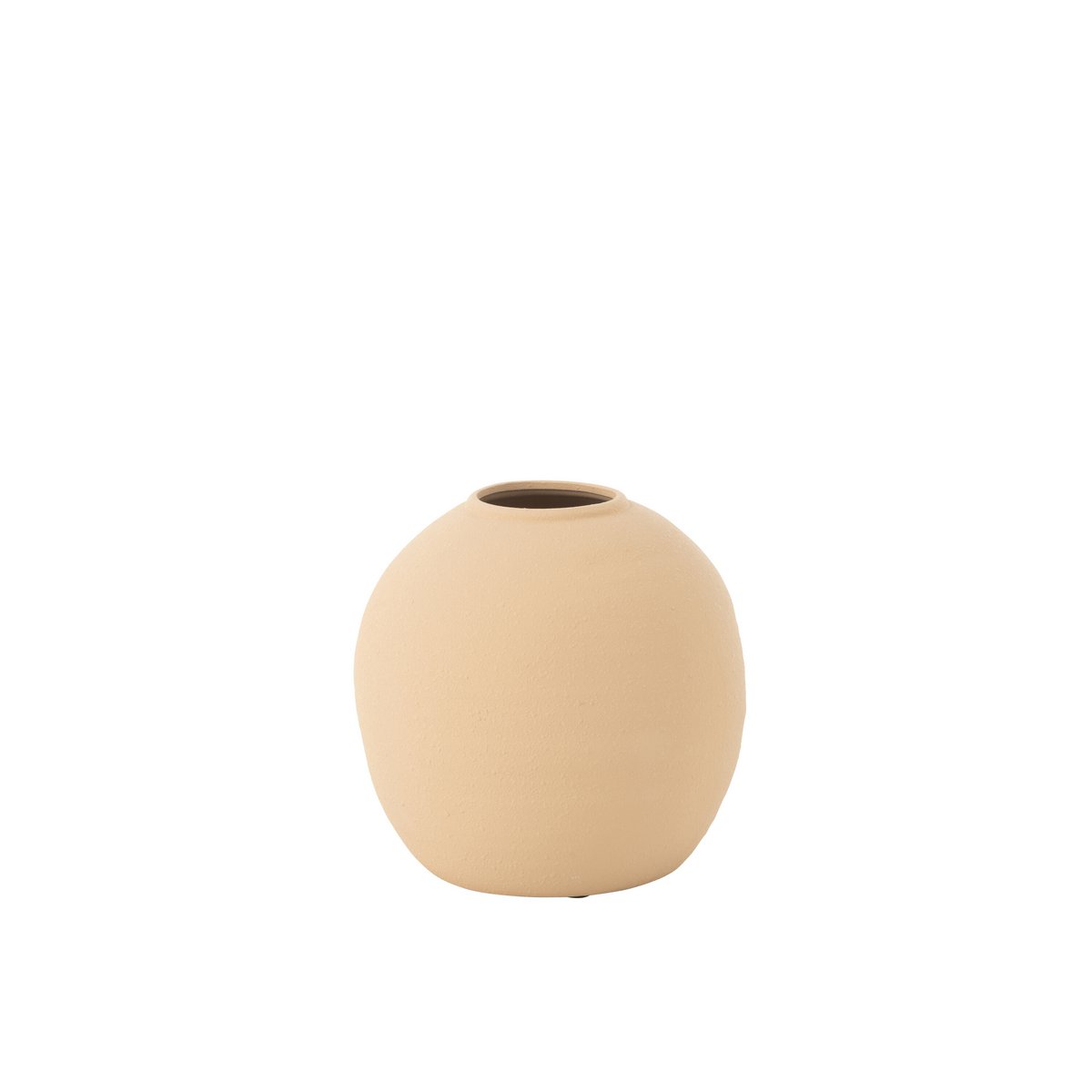 Vase Cassia Round J-Line en céramique beige, design élégant et raffiné