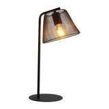 Lampe de table "Korie", lampe de table en métal en noir, avec douille E27, 50 cm de haut, pour le salon et le bureau.