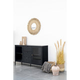 Plaid latéral - Plaid, noir/beige, Coton, Polyester, 130x180 cm