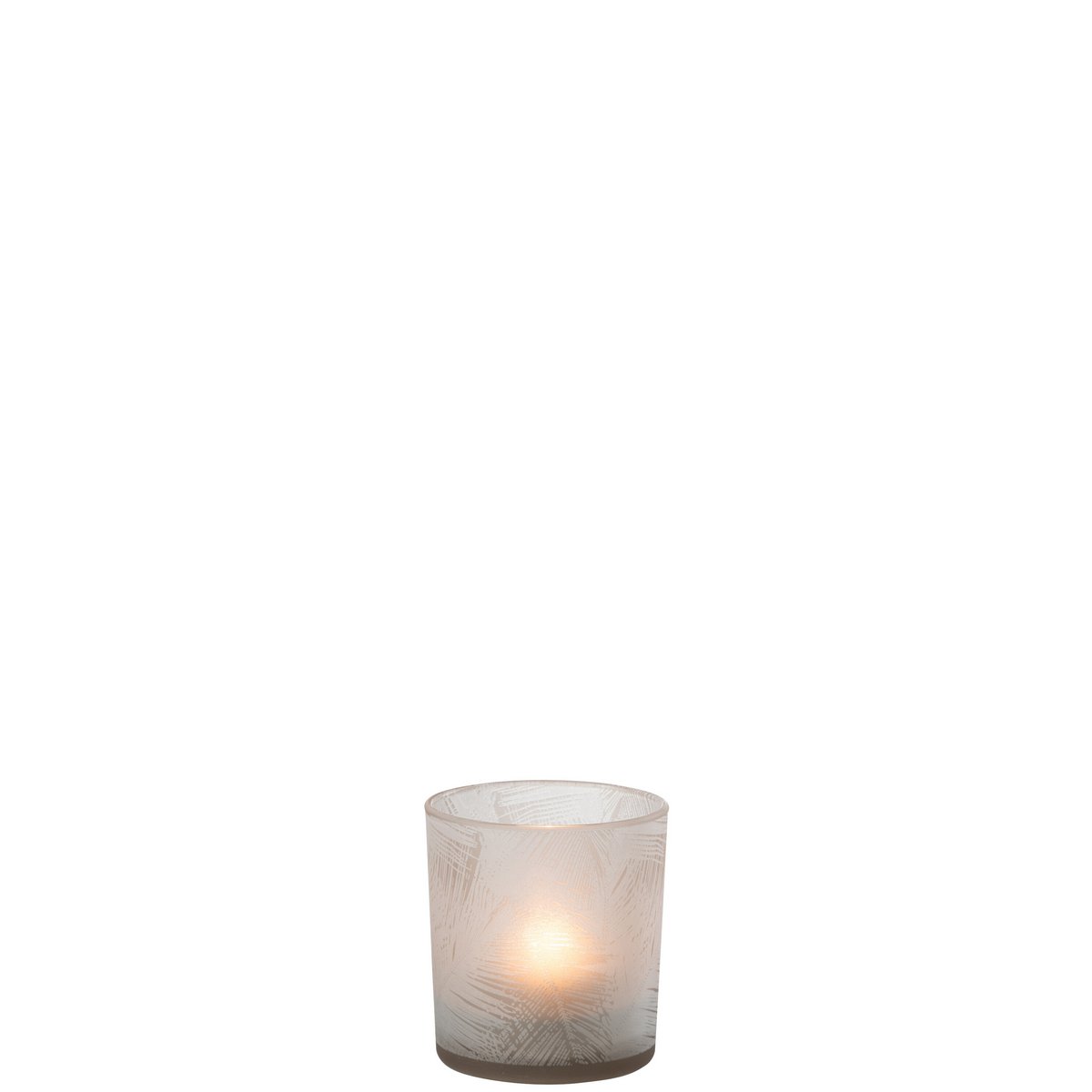 Photophore J-Line Feuilles en verre beige, détail des feuilles