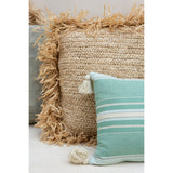 Coussin J-Line en raphia naturel, ambiance salon