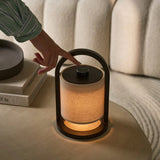 Lampe rechargeable en bois marron foncé River