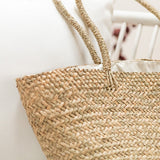 Sac à bandoulière tissé à la main Tote Beach Bag TAMU en jonc de mer