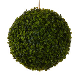 Boule de buis artificielle verte - vue de face