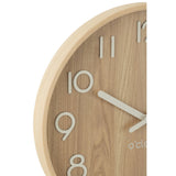 J-Line Horloge Murale Contreplaqué/MDF Naturel Petit