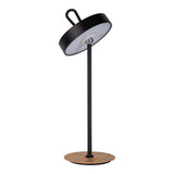 Lampe de table de batterie LED magnétique pour l'extérieur et à l'intérieur, en métal et en plastique en noir, 36 cm de haut