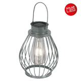 Lumière solaire décorative à LED 21,5 cm de haut, pour l'extérieur, en métal, en verre et en plastique, argent, avec fermement intégré