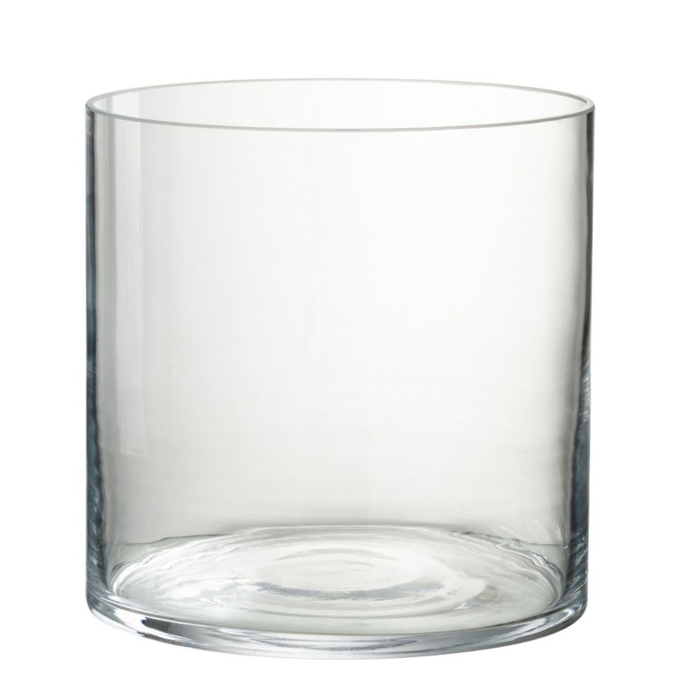 Lanterne J-Line ronde en verre transparent, vue de face