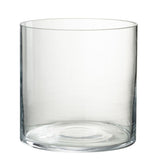 Lanterne J-Line ronde en verre transparent, vue de face
