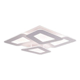 Plafond LED "Simen" 48 x 48 cm, métal et plastique, blanc, LED intégré, blanc chaud