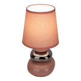 Lampe de table en céramique "Stoney" Pink - Classical - Table Lampe - - Rosé / Salmon - E14 - Aucune information