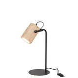 Vue latérale de la lampe J-Line Silas montrant sa texture boisée