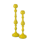 J-Line Bougeoir Monarchie Métal Jaune Grand