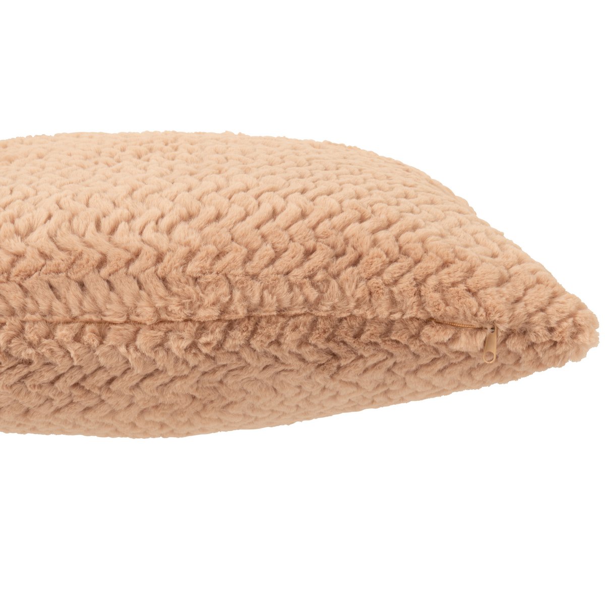 Coussin J-Line camel en polyester - vue avant