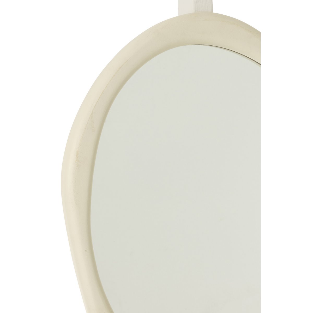 Miroir J-Line moderne en bois blanc, vue avant