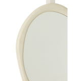 Miroir J-Line moderne en bois blanc, vue avant
