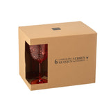 Boîte de 6 verres à vin rouge J-Line - vue de face