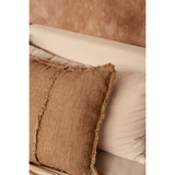 Housse de Coussin à Franges Sahara - Marron Naturel - 50x50