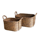 Panier à linge extra large - Hamper boho carré - panier décoratif tissé - panier de rangement en navire à eau naturelle (2 tailles) mentari