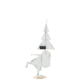 Vue de côté de la figurine Arbre du Père Noël J-Line illuminée