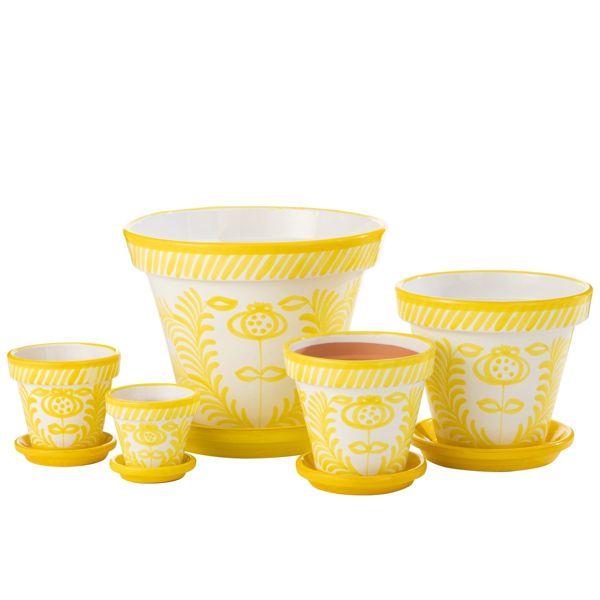 Pot de fleurs J-Line Grenade en extérieur - ambiance jardin